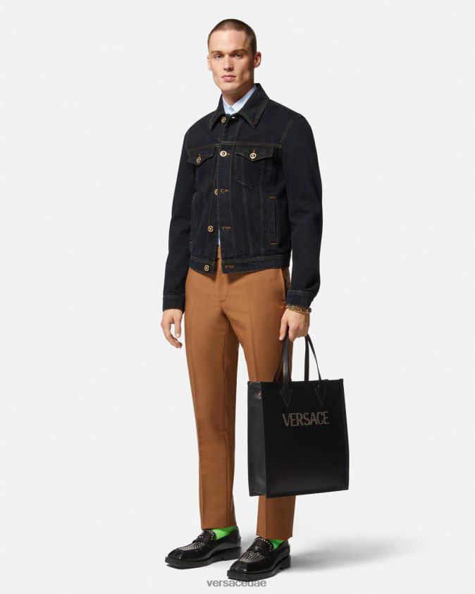 رجال سترة الدنيم ميدوسا Versace أسود 0FVD2J1252 ملابس