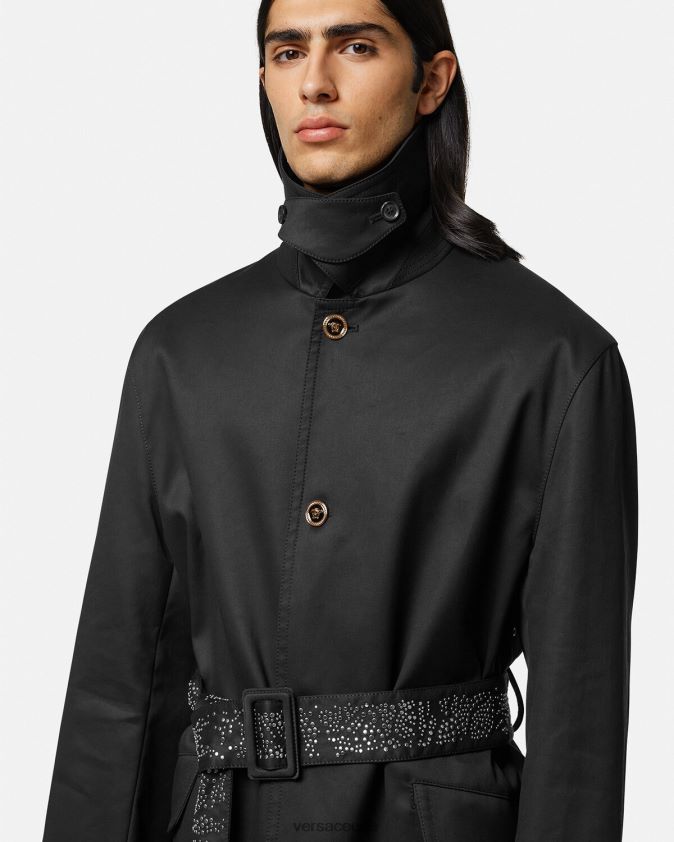 رجال معطفا مرصعا Versace أسود 0FVD2J1254 ملابس