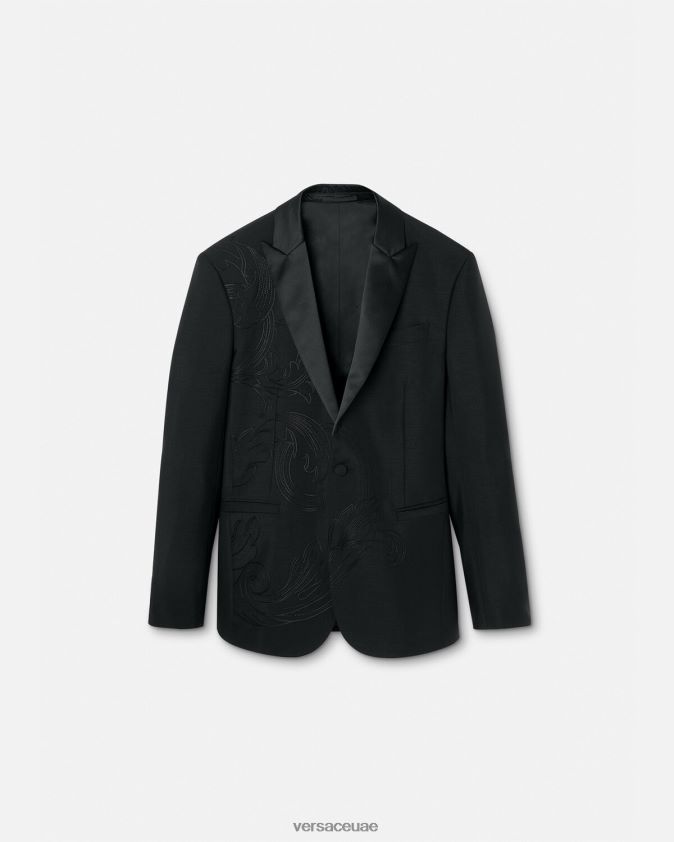 رجال سترة رسمية مطرزة بالباروكو Versace أسود 0FVD2J1262 ملابس