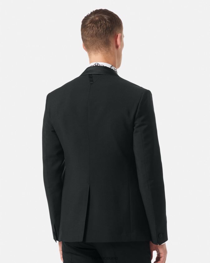 رجال سترة رسمية مطرزة بالباروكو Versace أسود 0FVD2J1262 ملابس