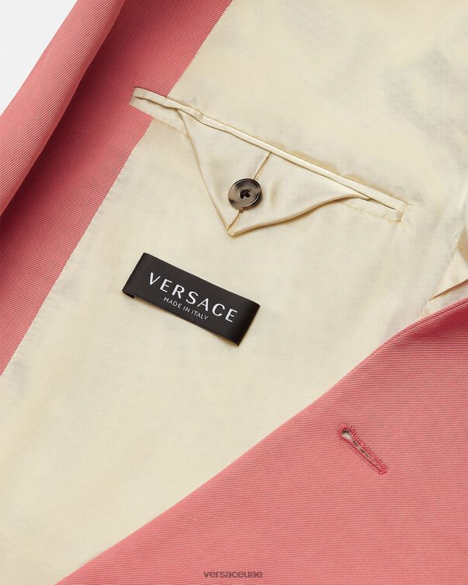 رجال سترة واحدة الصدر Versace لون القرنفل 0FVD2J1272 ملابس