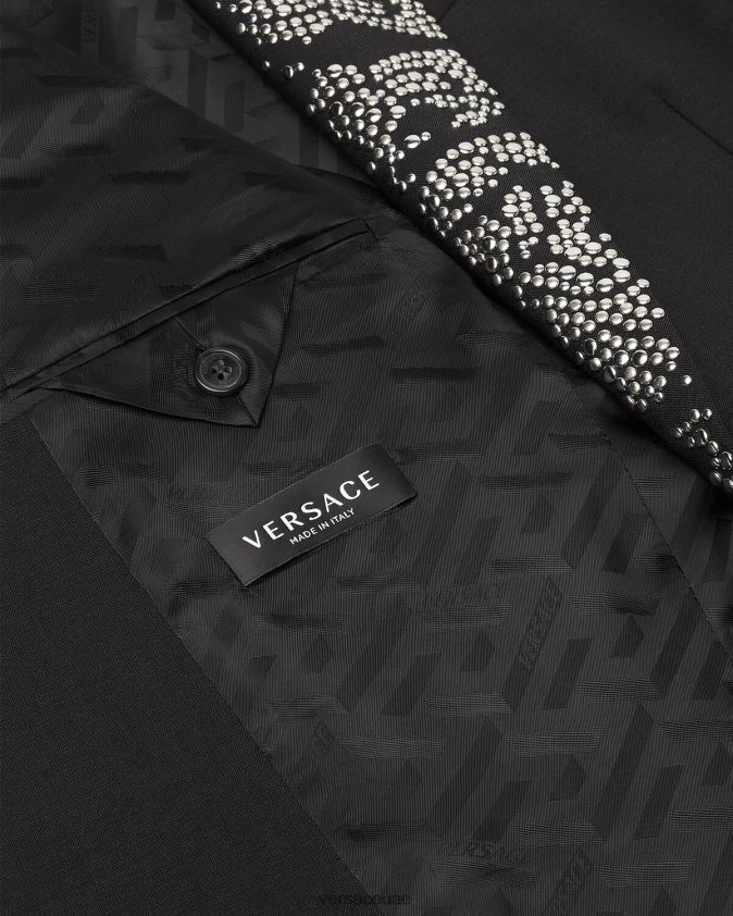 رجال سترة صورة ظلية باروكو مرصعة Versace أسود 0FVD2J1275 ملابس