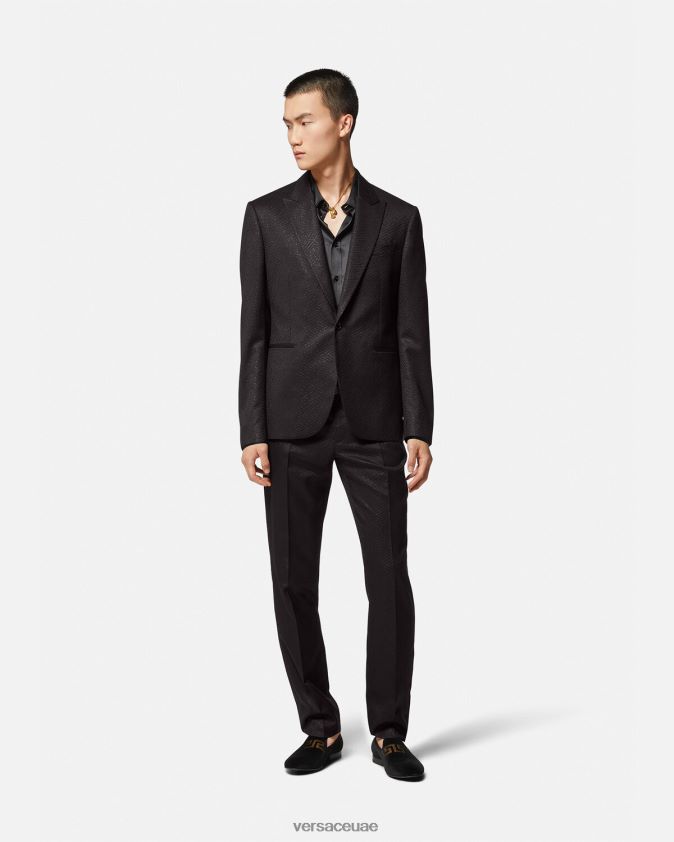 رجال سترة جاكار لا غريكا Versace أسود 0FVD2J1277 ملابس