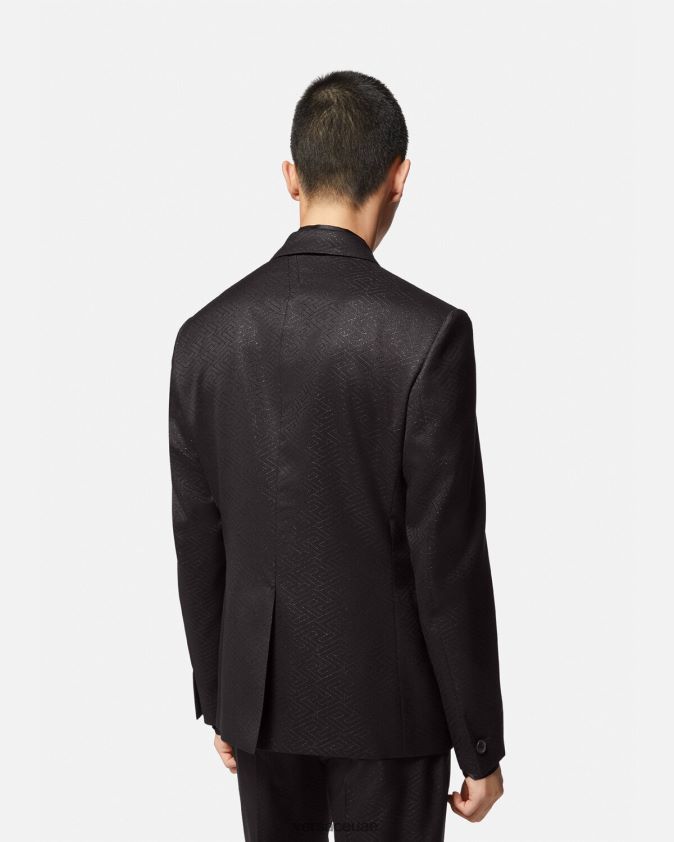 رجال سترة جاكار لا غريكا Versace أسود 0FVD2J1277 ملابس