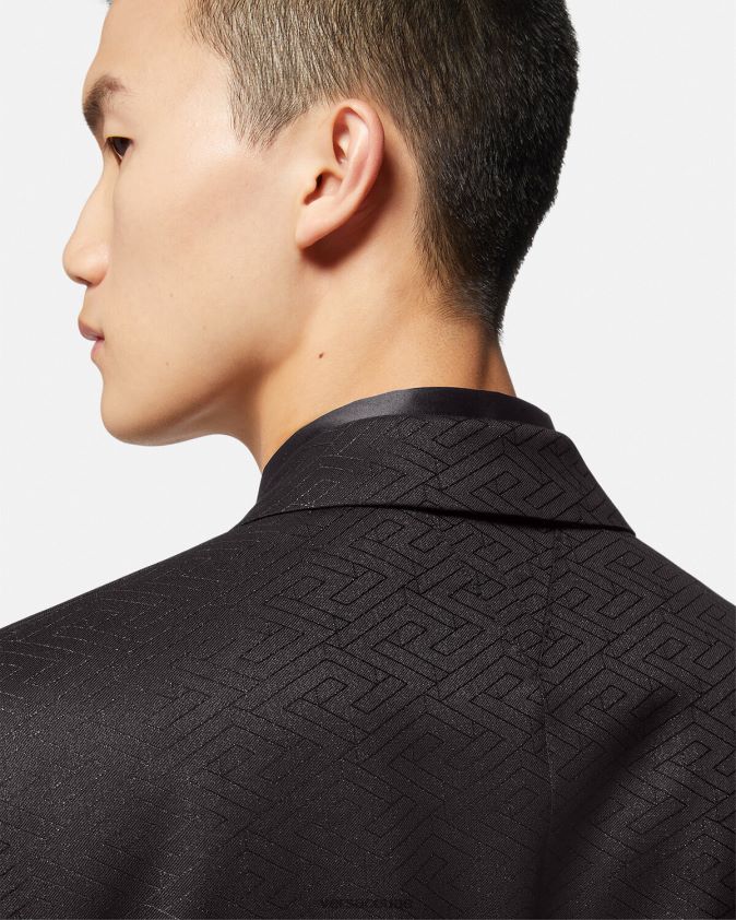 رجال سترة جاكار لا غريكا Versace أسود 0FVD2J1277 ملابس