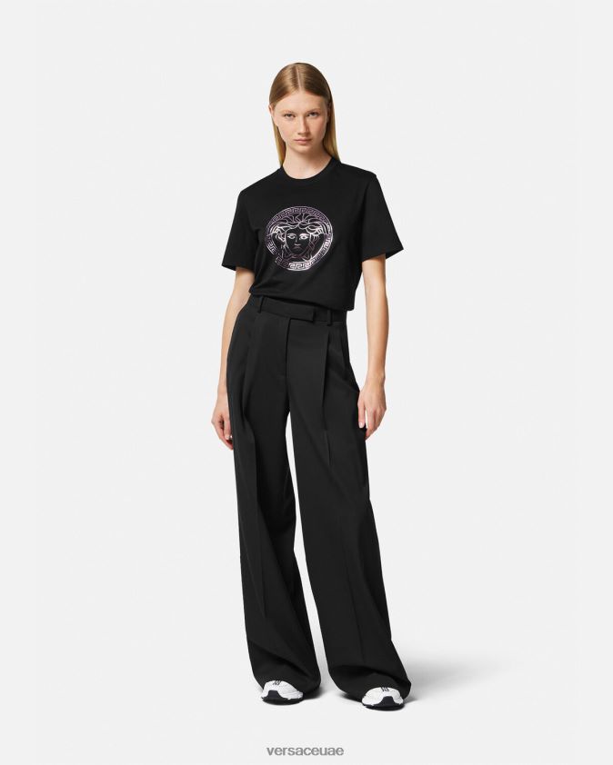نحيف تيشيرت ميدوسا Versace أسود وردي 0FVD2J127 ملابس