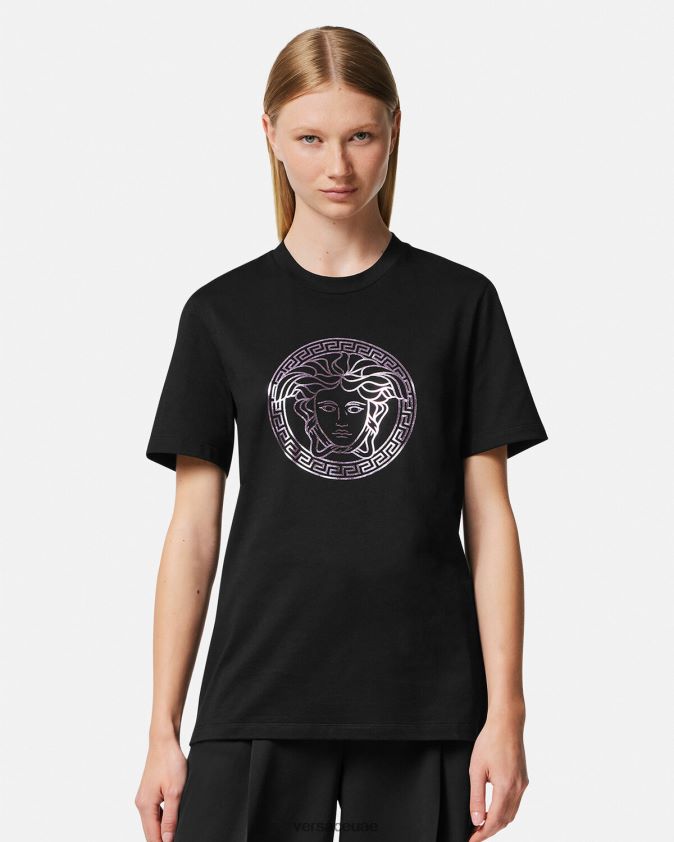 نحيف تيشيرت ميدوسا Versace أسود وردي 0FVD2J127 ملابس