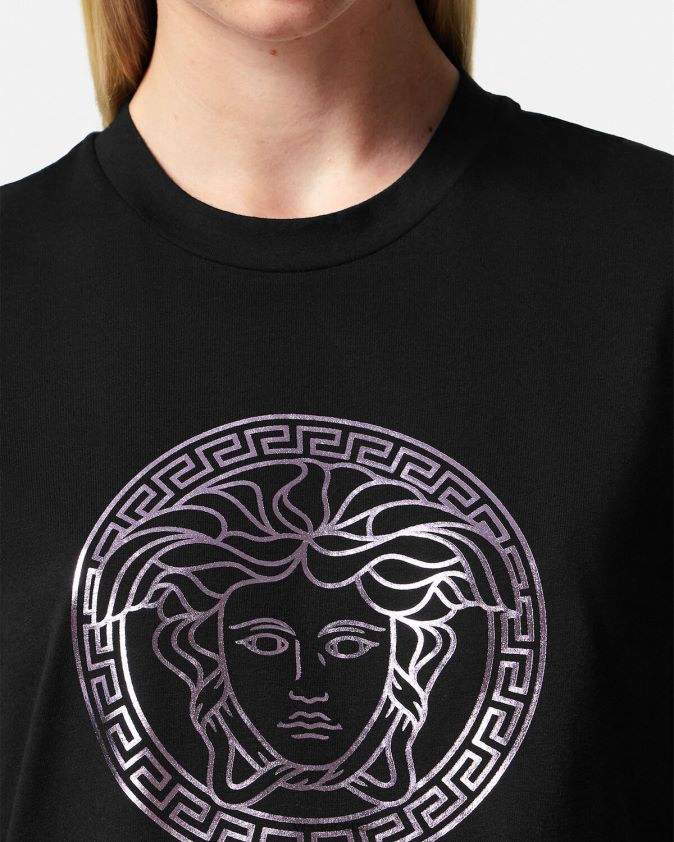 نحيف تيشيرت ميدوسا Versace أسود وردي 0FVD2J127 ملابس