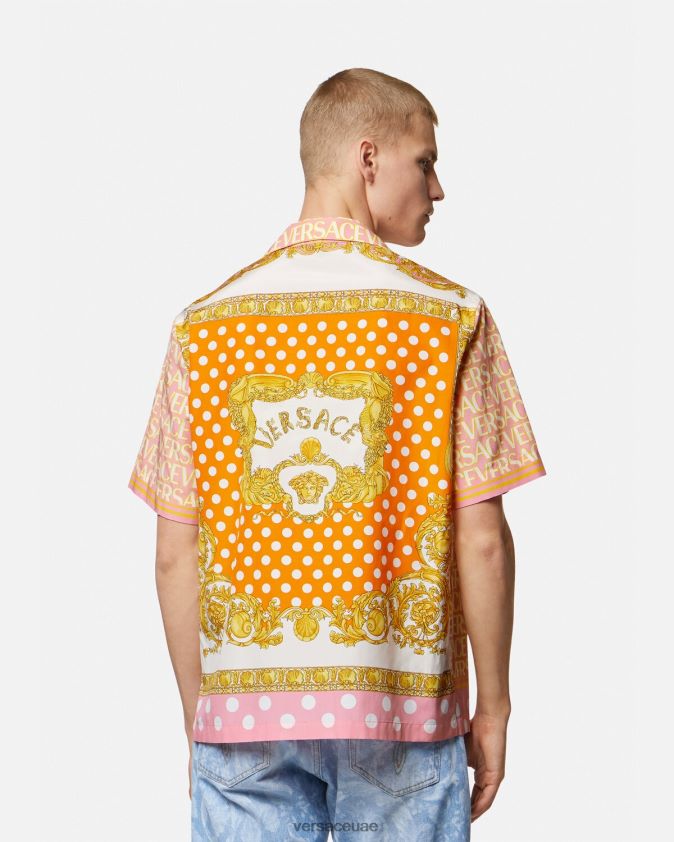 رجال قميص من مزيج القطن بالكامل Versace مطبعة 0FVD2J1288 ملابس