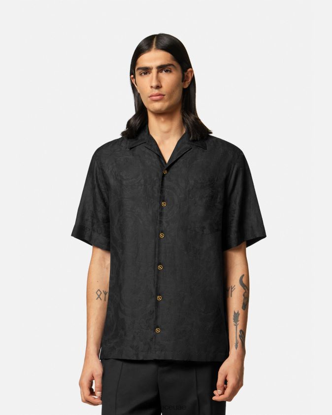 رجال قميص صورة ظلية الباروك Versace أسود 0FVD2J1289 ملابس