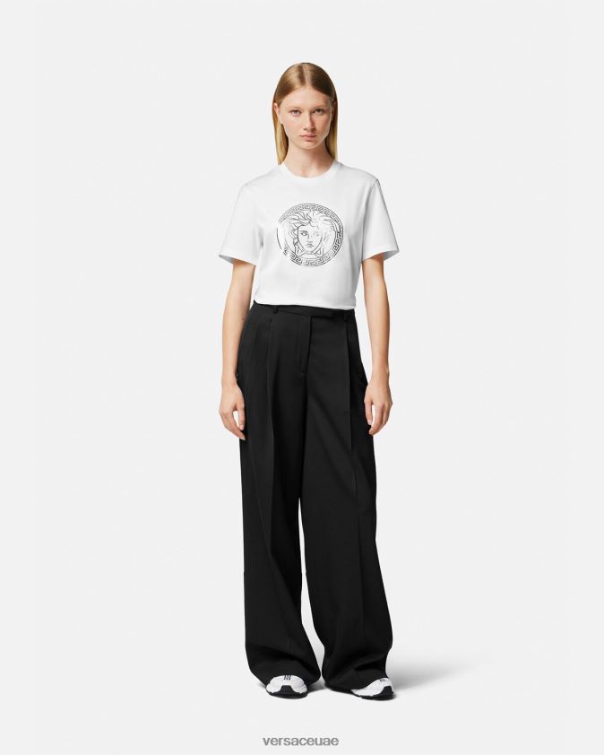 نحيف تيشيرت ميدوسا Versace أبيض فضي 0FVD2J128 ملابس