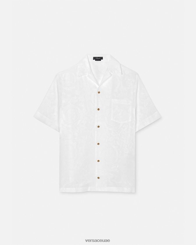 رجال قميص صورة ظلية الباروك Versace أبيض 0FVD2J1290 ملابس