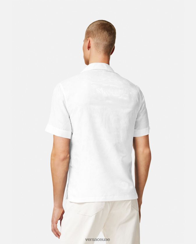 رجال قميص صورة ظلية الباروك Versace أبيض 0FVD2J1290 ملابس