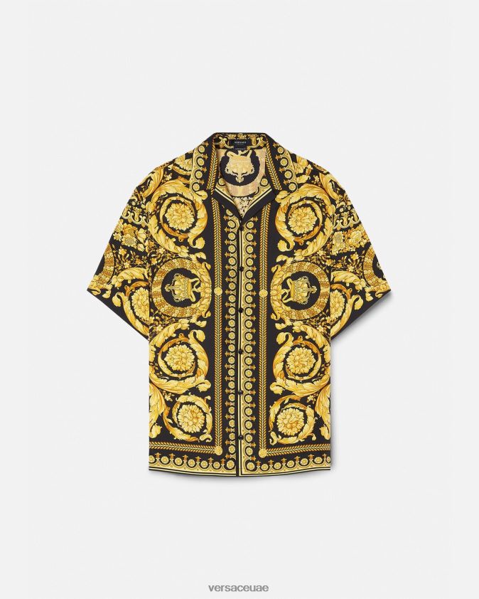 رجال قميص حريري باروكو Versace مطبعة 0FVD2J1297 ملابس