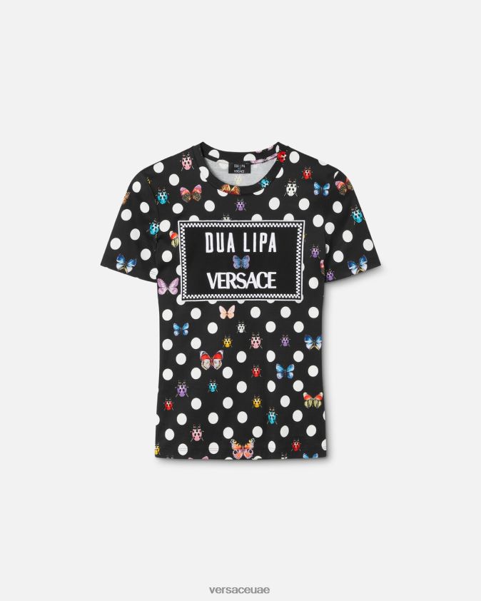 نحيف تي شيرت الفراشات المطرزة Versace مطبعة 0FVD2J130 ملابس