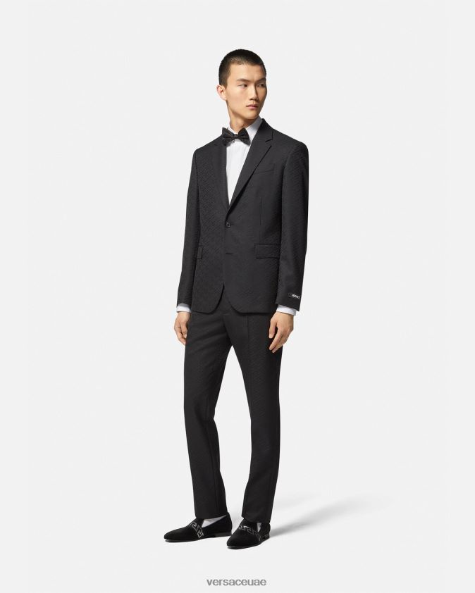 رجال قميص مطرز بالشعار Versace أبيض 0FVD2J1300 ملابس