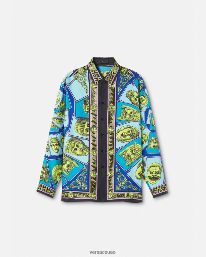 رجال قميص من الحرير Versace مطبعة 0FVD2J1305 ملابس
