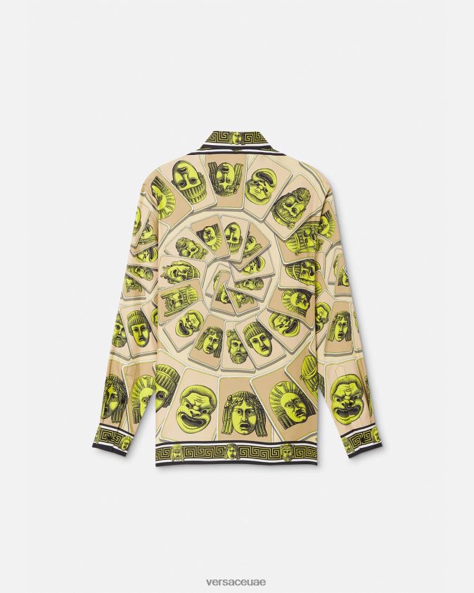 رجال قميص من الحرير Versace مطبعة 0FVD2J1306 ملابس