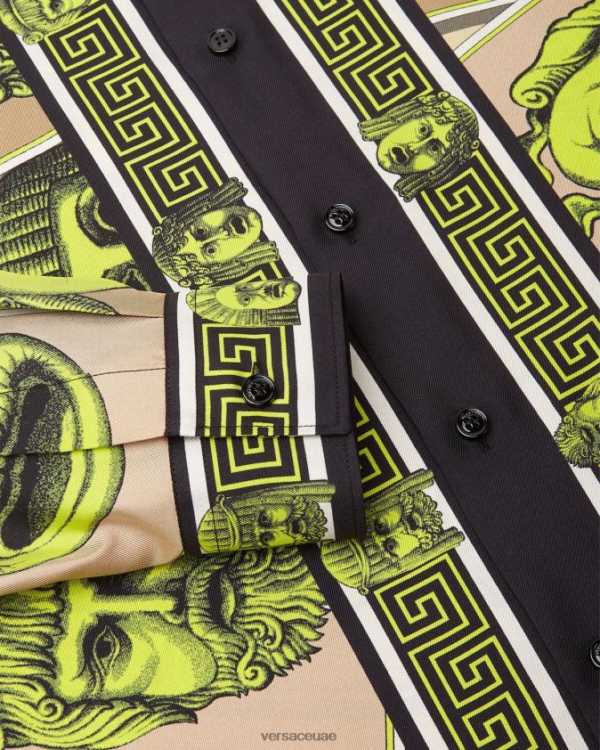 رجال قميص من الحرير Versace مطبعة 0FVD2J1306 ملابس
