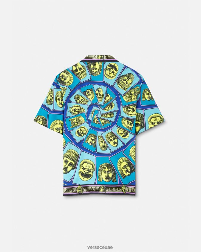 رجال قميص من مزيج القطن Versace مطبعة 0FVD2J1309 ملابس