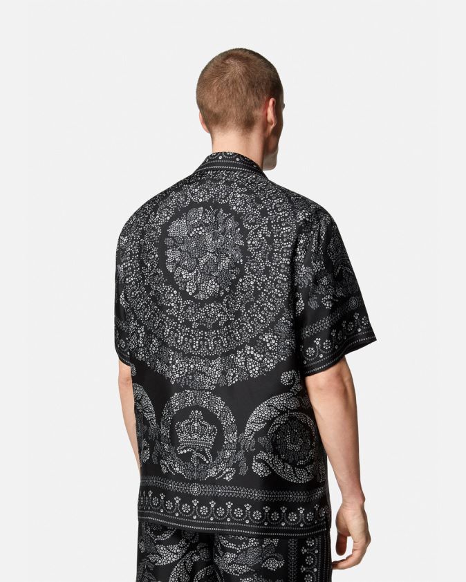 رجال قميص من الحرير بتصميم باروكو Versace مطبعة 0FVD2J1315 ملابس