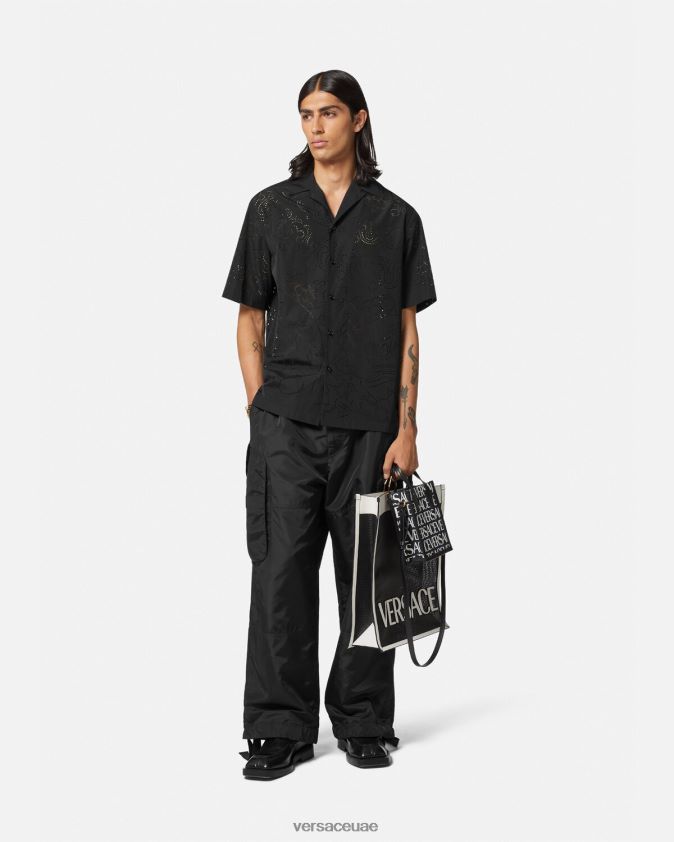رجال قميص باروكو مقطوع بالليزر Versace أسود 0FVD2J1323 ملابس