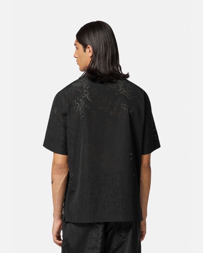 رجال قميص باروكو مقطوع بالليزر Versace أسود 0FVD2J1323 ملابس