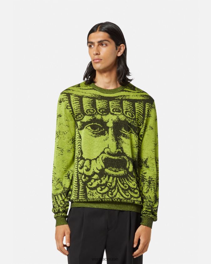 رجال سترة الجاكار لا ماشيرا Versace أخضر 0FVD2J1336 ملابس