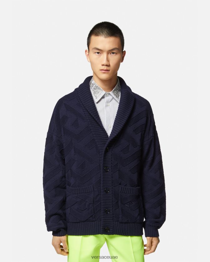 رجال لا غريكا سترة متماسكة Versace أزرق 0FVD2J1343 ملابس