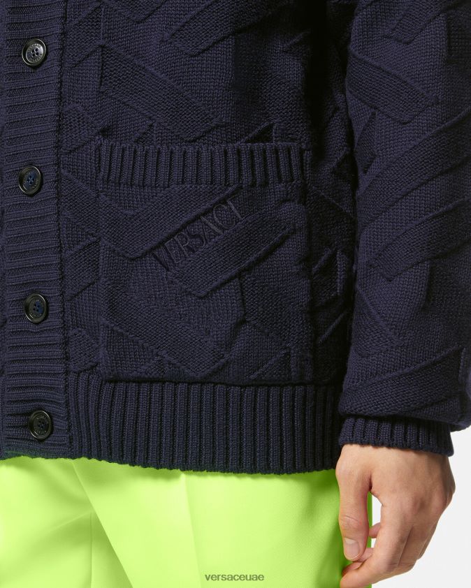 رجال لا غريكا سترة متماسكة Versace أزرق 0FVD2J1343 ملابس