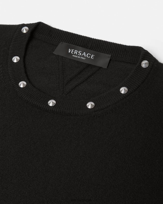 رجال سترة مرصعة دوامة Versace أسود 0FVD2J1346 ملابس