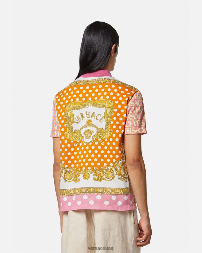 رجال كل انحاء لعبة البولو بأكمام قصيرة Versace مطبعة 0FVD2J1356 ملابس