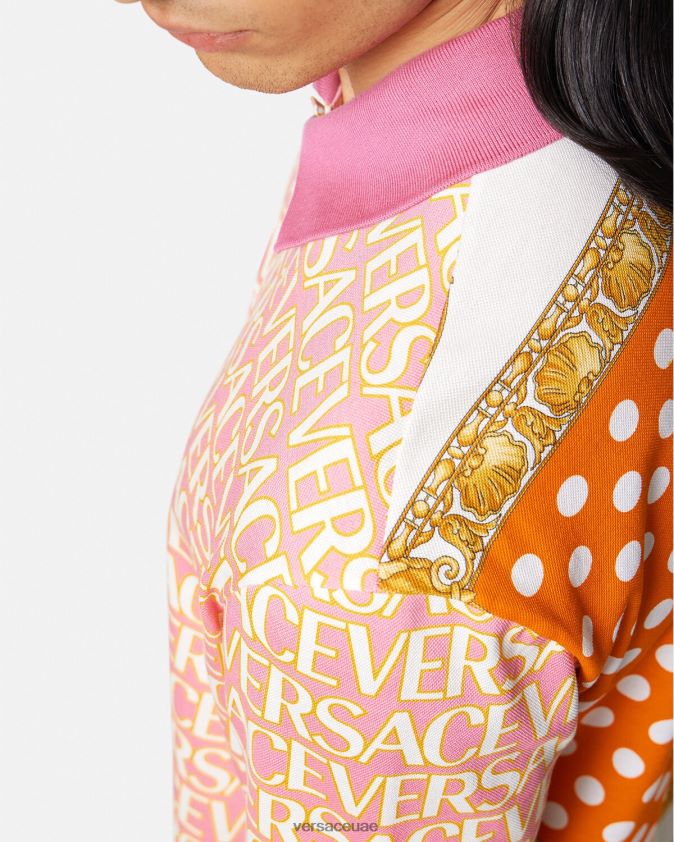 رجال كل انحاء لعبة البولو بأكمام قصيرة Versace مطبعة 0FVD2J1356 ملابس