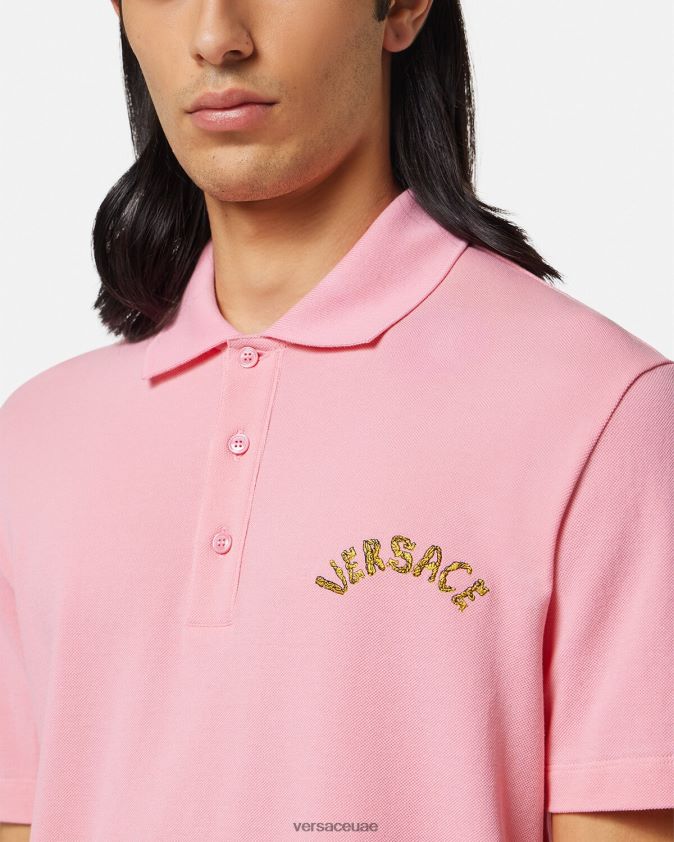 رجال قميص بولو بشعار صدف الباروك Versace لون القرنفل 0FVD2J1365 ملابس