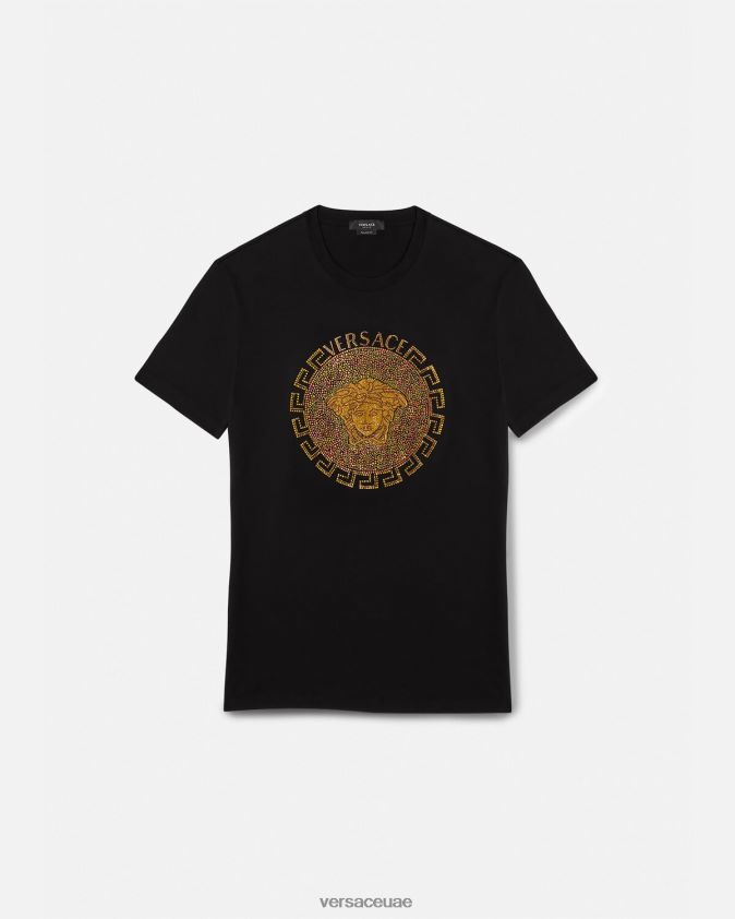 رجال تي شيرت كريستال ميدوسا Versace أسود 0FVD2J1374 ملابس