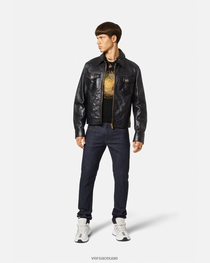 رجال تي شيرت كريستال ميدوسا Versace أسود 0FVD2J1374 ملابس