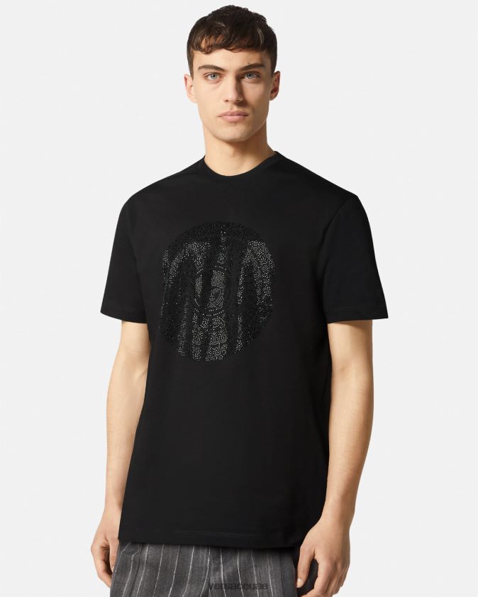 رجال تي شيرت صورة ظلية باروكو Versace أسود 0FVD2J1378 ملابس