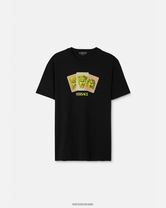 رجال لو ماشيري تي شيرت Versace أسود 0FVD2J1382 ملابس