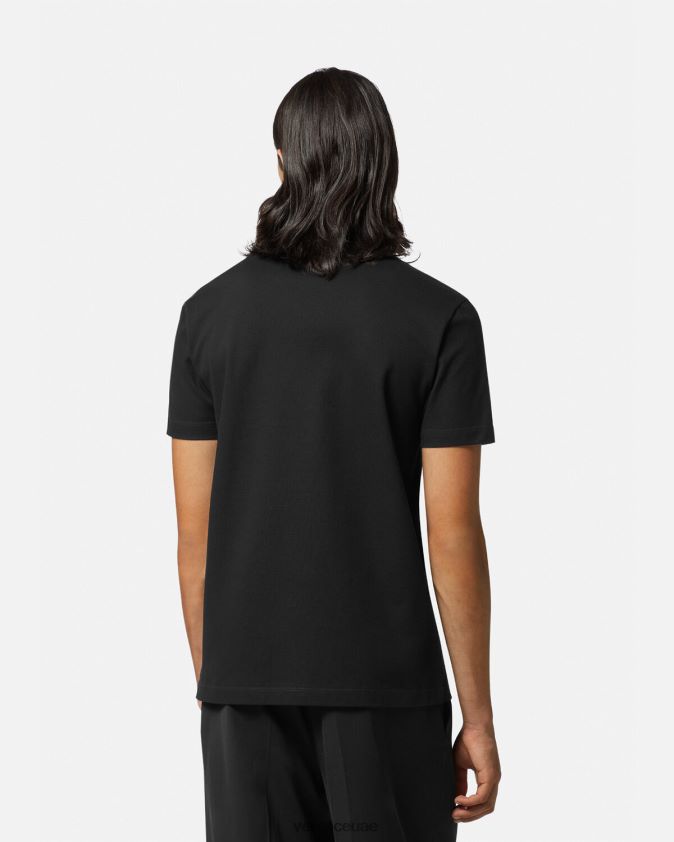 رجال قميص بولو باروكي من ماشيرا Versace أسود 0FVD2J1389 ملابس
