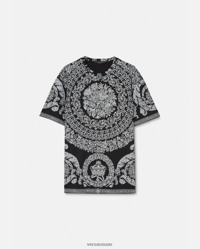 رجال تي شيرت صورة ظلية باروكو Versace أسود 0FVD2J1392 ملابس