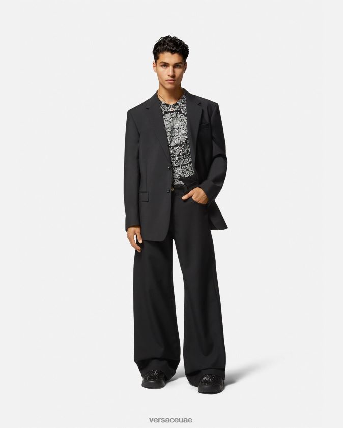 رجال تي شيرت صورة ظلية باروكو Versace أسود 0FVD2J1392 ملابس
