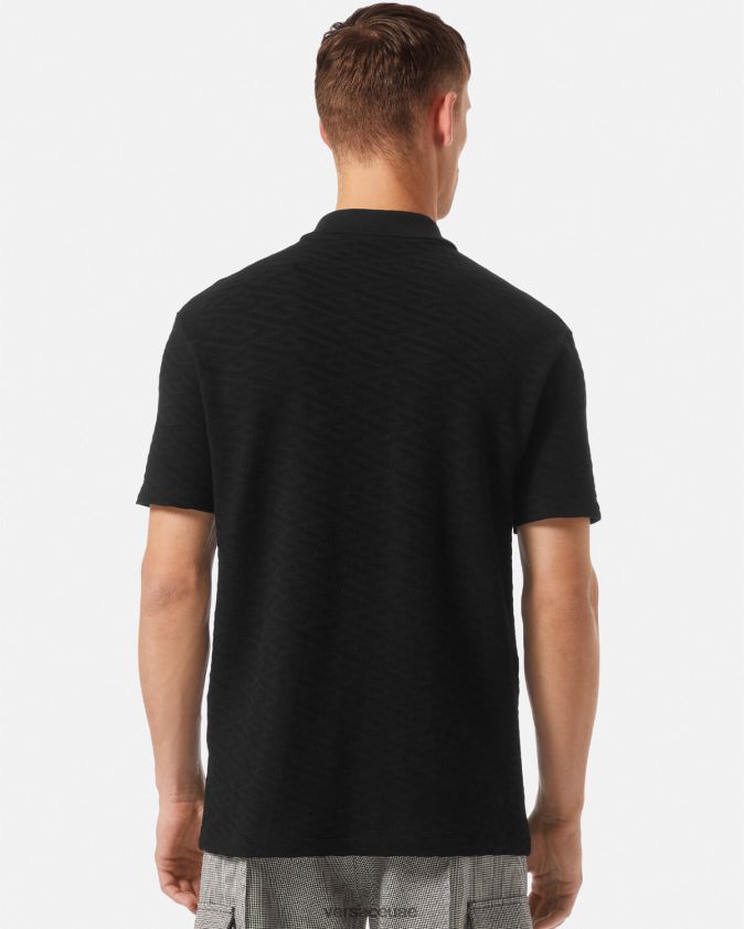 رجال قميص بولو لا اليونان Versace أسود 0FVD2J1394 ملابس