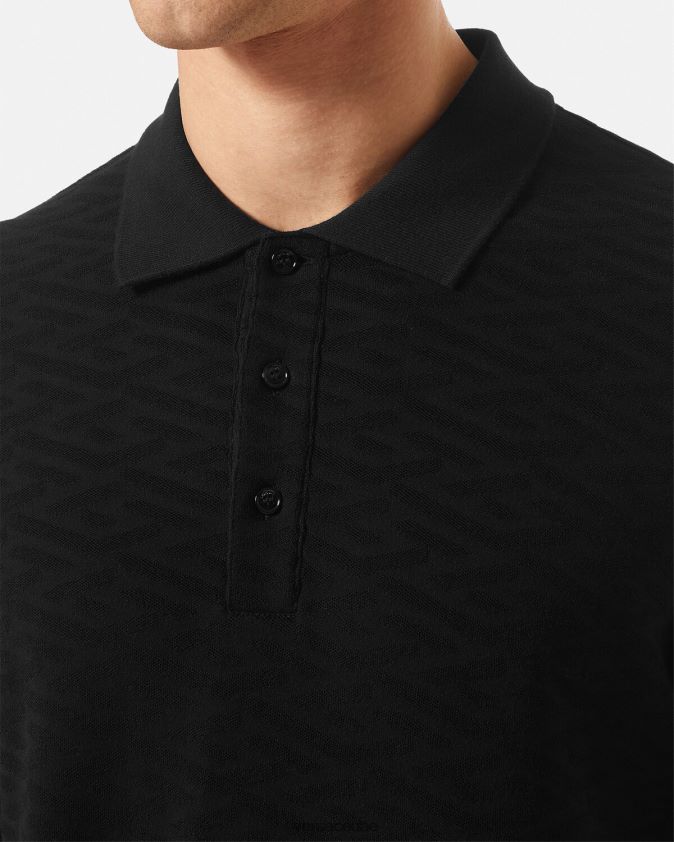 رجال قميص بولو لا اليونان Versace أسود 0FVD2J1394 ملابس