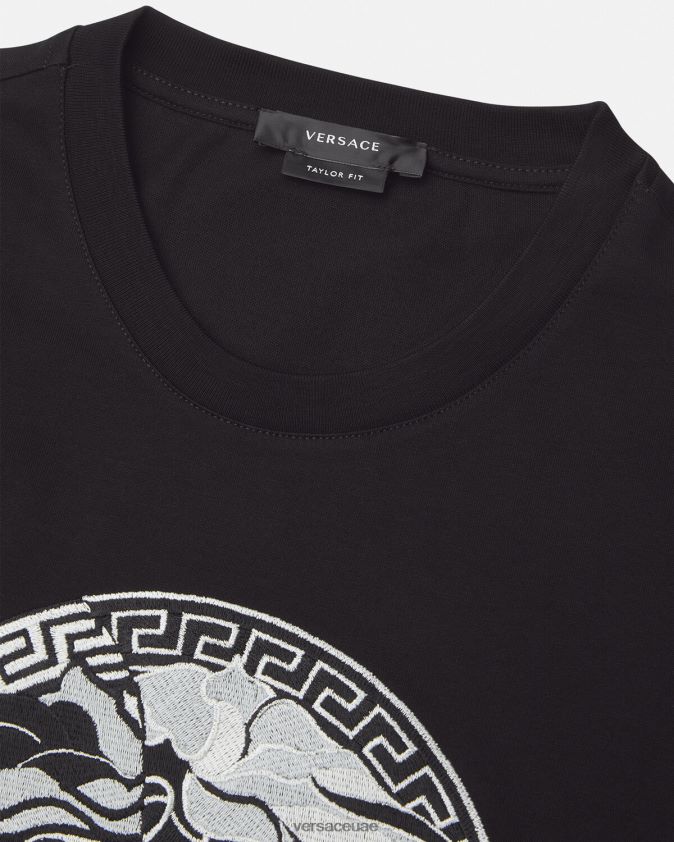رجال تيشيرت بشعار ميدوسا Versace أسود 0FVD2J1397 ملابس