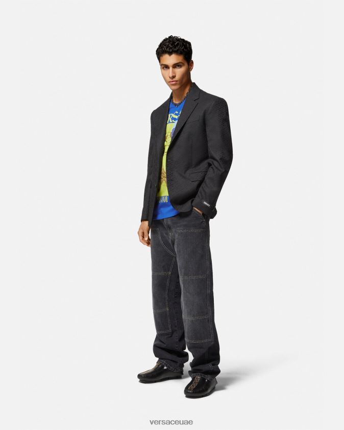 رجال تيشيرت بطبعة ميدوسا Versace أزرق 0FVD2J1411 ملابس