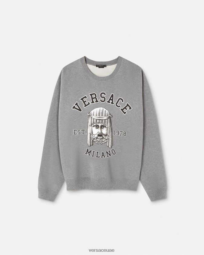 رجال تيشيرت بشعار لا ماشيرا Versace رمادي 0FVD2J1415 ملابس