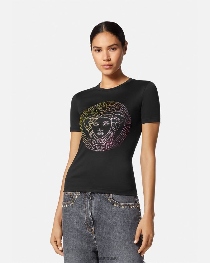 نحيف تي شيرت كريستال ميدوسا Versace أسود 0FVD2J141 ملابس
