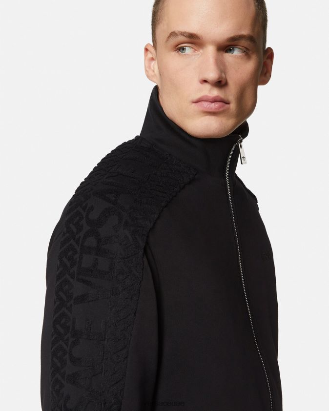 رجال شعار تيري البريدي البلوز Versace أسود 0FVD2J1427 ملابس