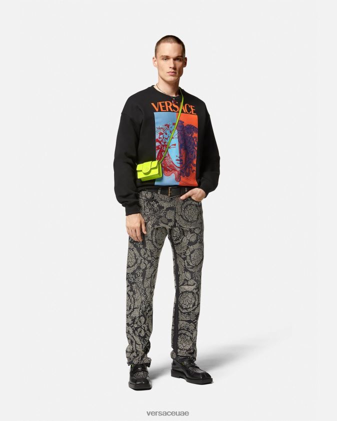 رجال سترة بطبعة ميدوسا Versace أسود 0FVD2J1428 ملابس
