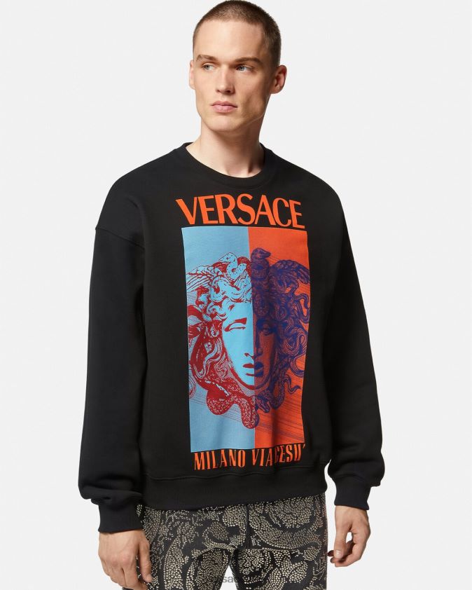 رجال سترة بطبعة ميدوسا Versace أسود 0FVD2J1428 ملابس